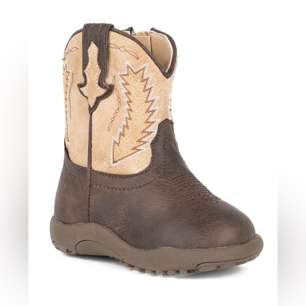 Roper Infant Tan and Brown Boots. Size 1.  New without Box
